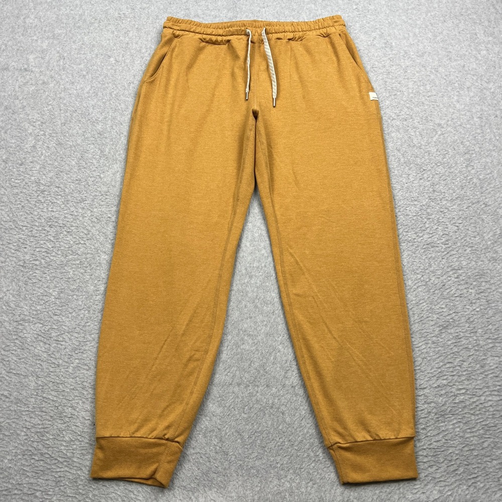 Vuori Performance Jogger Pants Womens Small* Yellow Knit Lounge Athleisure VW303